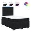vidaXL Sommier &agrave; lattes de lit avec matelas Noir 120x200 cm Velours