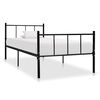 vidaXL Cadre de lit sans matelas noir m&eacute;tal 90x200 cm