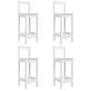 vidaXL Ensemble de bar de jardin 5 pcs blanc bois massif de pin
