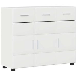 vidaXL Buffet avec &eacute;tag&egrave;re FLORIN Blanc brillant 88,5 x 30,5 x 73 cm