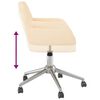 vidaXL Chaise pivotante de bureau Cr&egrave;me Tissu