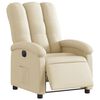 vidaXL Fauteuil inclinable &eacute;lectrique Cr&egrave;me Tissu