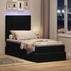 vidaXL Lit avec rangement et LED avec matelas Noir 90 x 200 cm Velours