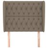 vidaXL T&ecirc;te de lit avec oreilles Taupe 103x23x118/128 cm Tissu