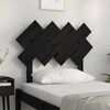 vidaXL T&ecirc;te de lit Noir 92x3x81 cm Bois massif de pin