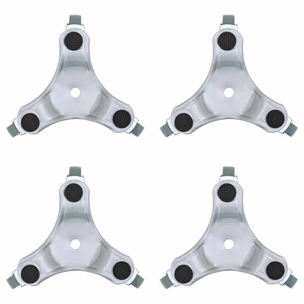 vidaXL Roulettes pour meubles 4 pi&egrave;ces 16 x 14,5 x 5,5 cm Acier 180 kg