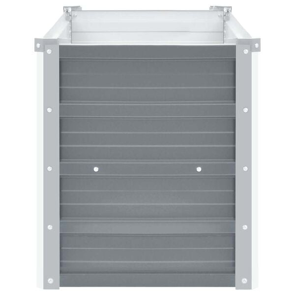 vidaXL Lit sur&eacute;lev&eacute; de jardin Acier galvanis&eacute; 100x40x45 cm Gris