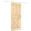 vidaXL Porte coulissante 100 x 210 cm Bois de pin massif