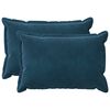 vidaXL Coussin avec oreiller HOUTEN 2 pi&egrave;ces Bleu Fl&oslash;jl