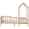 vidaXL Lit de jour avec toit sans matelas 80x200 cm bois massif