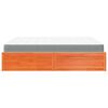 vidaXL Lit avec matelas cire marron 180x200 cm bois massif de pin