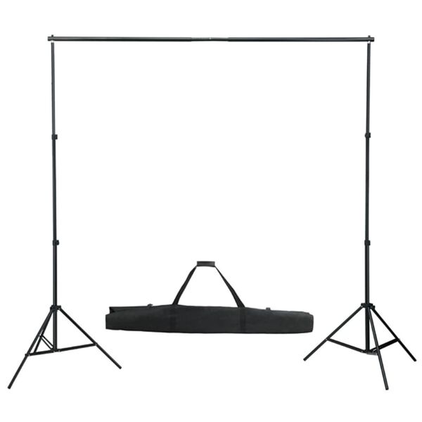 vidaXL Kit de studio photo avec lampes toile de fond et r&eacute;flecteur