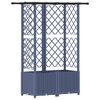 vidaXL Lit &Eacute;lev&eacute; avec Treillis et Toit Gris 124 x 40 x 136 cm PP