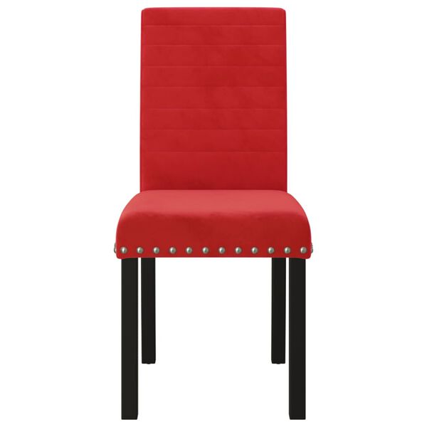 vidaXL Chaises &agrave; manger lot de 6 rouge bordeaux velours