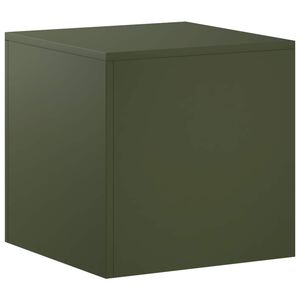vidaXL Support de Plante Vert olive 40 x 40 x 40 cm Acier patin&eacute;