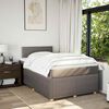 vidaXL Sommier &agrave; lattes de lit avec matelas taupe 120x190 cm tissu