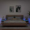 vidaXL Armoires de chevet avec lumières LED 2 pcs chêne artisanal
