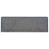 vidaXL Tapis d'escalier 15 pi&egrave;ces 65 x 21 x 4 cm Gris clair et bleu Bord rectangulaire