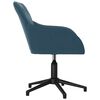 vidaXL Chaise pivotante de bureau Bleu Velours