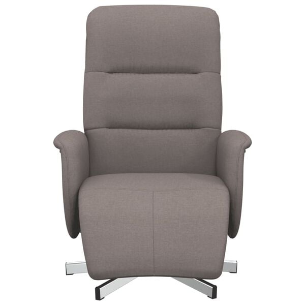 vidaXL Fauteuil inclinable avec repose-pieds taupe tissu