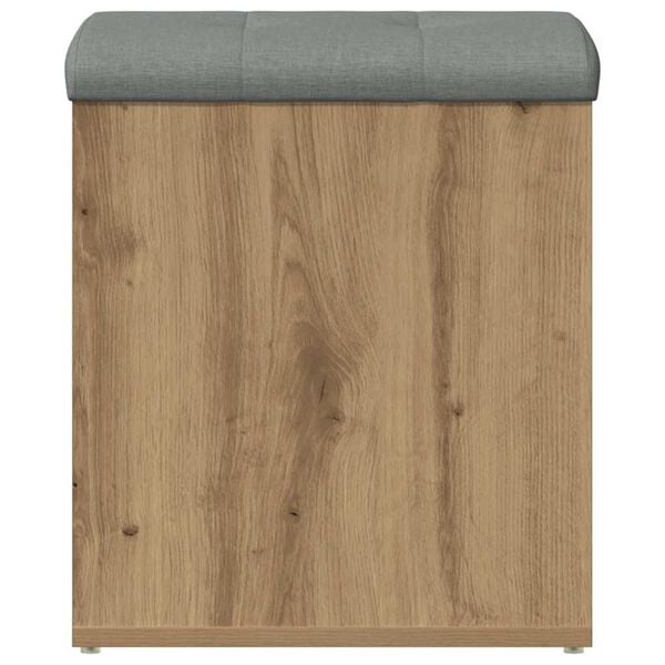 vidaXL Banc de rangement chêne artisanal 42x42x45 cm bois d'ingénierie