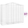 vidaXL Paniers &agrave; gabions arqu&eacute;s 7 pcs 200x50x160/180 cm Fer galvanis&eacute;