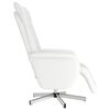 vidaXL Fauteuil inclinable de massage repose-pieds blanc similicuir