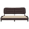 vidaXL Cadre de lit sans matelas Hvar marron foncé 180x200 cm tissu
