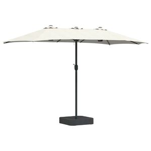 vidaXL Parasol de jardin Sable 385 x 209 x 244 cm Polyester et Acier