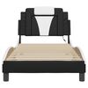 vidaXL Cadre de lit Viana avec LED sans matelas noir et blanc 90x190 cm