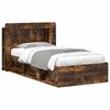 vidaXL Cadre de lit avec rangement Ch&ecirc;ne fum&eacute; 100 x 200 cm