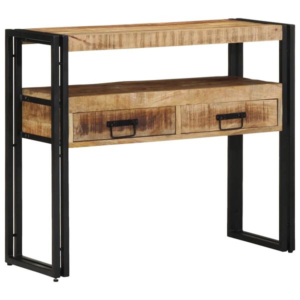 vidaXL Table console Marron 90 x 33 x 75 cm Bois de mangue massif