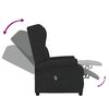 vidaXL Fauteuil Noir Tissu