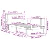 vidaXL Lit biblioth&egrave;que sans matelas blanc 75x190cm bois de pin massif