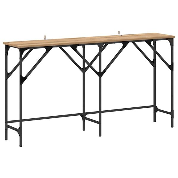 vidaXL Table console ch&ecirc;ne artisanal 140 x 29 x 75 cm