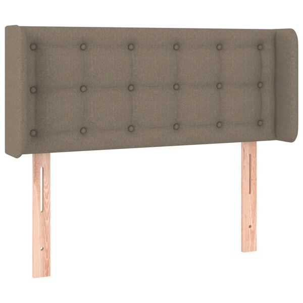 vidaXL T&ecirc;te de lit &agrave; LED Taupe 93x16x78/88 cm Tissu