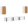 vidaXL Ensemble meuble TV 5 pcs Blanc brillant Bois d'ing&eacute;nierie