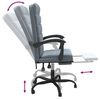vidaXL Fauteuil inclinable de bureau Gris fonc&eacute; Velours