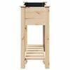 vidaXL Cache-pot de jardin avec étagère Beige 71 x 37 x 76.5 cm