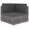 vidaXL Canap&eacute; d'angle sectionnel R&eacute;sine tress&eacute;e Gris
