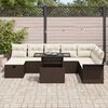 vidaXL Ensemble de canap&eacute; de jardin 9 pcs Marron Poly rotin