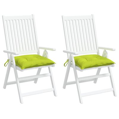 vidaXL Coussins de chaise lot de 2 vert brillant 50x50x7 cm