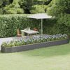 vidaXL Lit sur&eacute;lev&eacute; de jardin Acier galvanis&eacute; 507x100x36cm gris