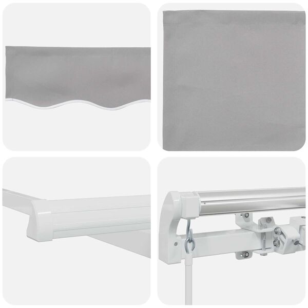 vidaXL Auvent Gris clair 300 x 250 x 165 cm Polyester