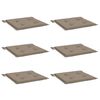 vidaXL Coussins de chaise jardin lot de 6 taupe 40x40x4cm tissu oxford