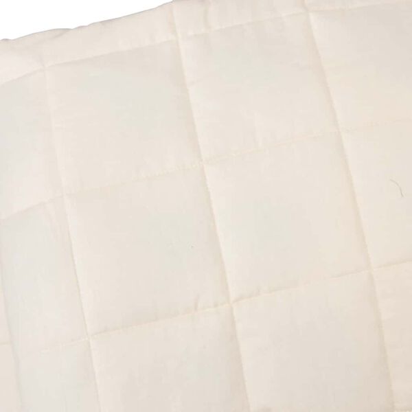 vidaXL Couverture lestée Crème clair 200x200 cm 9 kg Tissu
