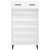 vidaXL Armoire à chaussures Blanc 60x35x105 cm Bois d'ingénierie