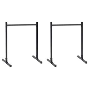 vidaXL Station de dips 2 pc Noir 55 x 90 x 104.5 cm