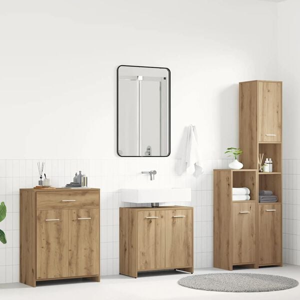 vidaXL Ensemble de meubles salle de bain 4 pcs bois d'ingénierie