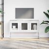 vidaXL Meuble TV blanc 100,5x39x60,5 cm acier lamin&eacute; &agrave; froid